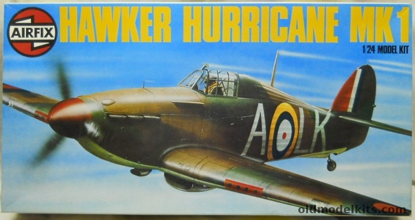 Airfix 1/24 Hawker Hurricane Mk1 For Motorizing Japan Issue - Flt Lt Ian Gleed A Flight 87th Sq Exeter August 1940 or Sqn Ldr Peter Townsend C.O. of 85th Sq Church Fenton October 1940, 14002-5-5000 plastic model kit